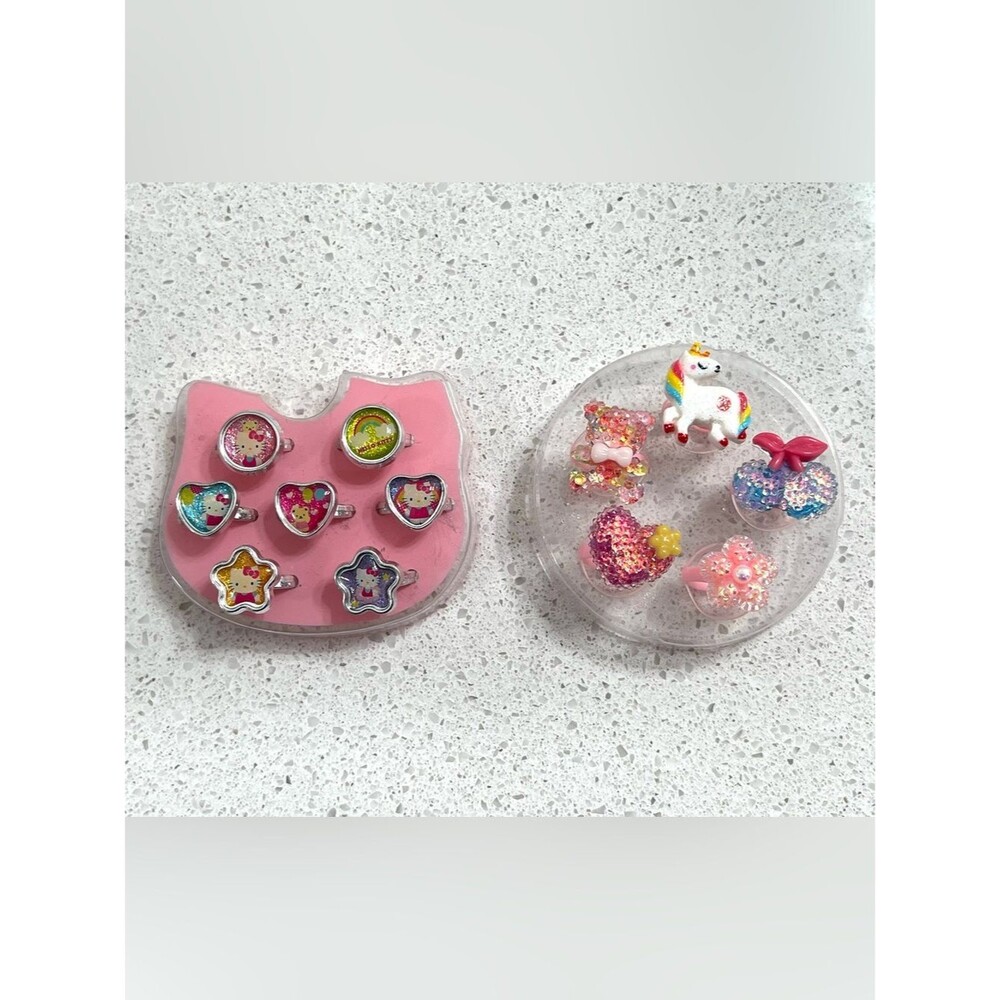 Hello Kitty and Assorted Rings 2 Sets